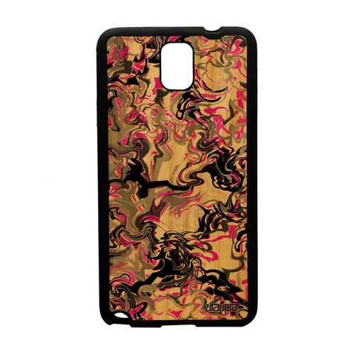 Coque Galaxy Note 3 Bois Silicone Marbre Rose Fantaisie Caoutchouc Portable 4g Motif Coloré Unique Antichoc Texture Peinture Samsung
