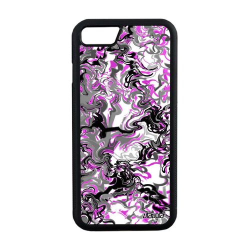 Coque Iphone 8 Silicone Marbre Rose Design Housse Portable Coloré Telephone Fantaisie Motif Forme Peinture Texture Rigide De