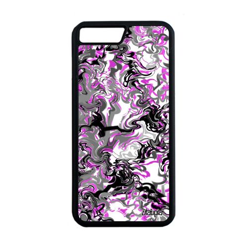 Coque En Silicone Iphone 7 Plus Marbre Texture Coloré Motif Telephone Forme Fantaisie Smartphone Rose Antichoc Etui Peinture