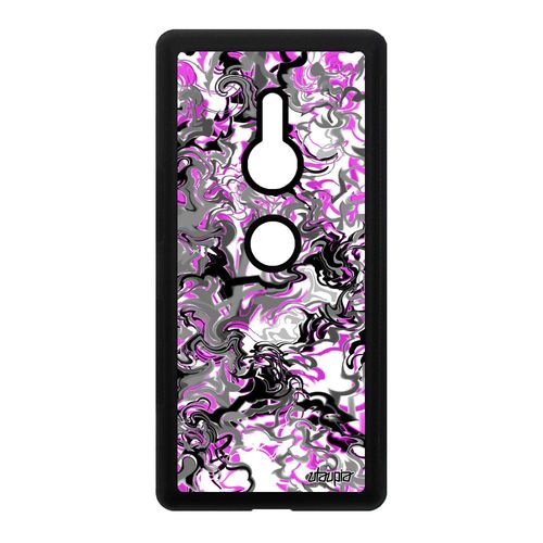 Coque Sony Xperia Xz2 Silicone Marbre Coloré Etui Portable Fantaisie Forme Rose Design Peinture Motif Solide Smartphone Texture De