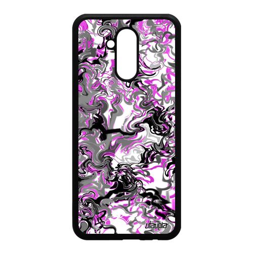 Coque Silicone Rigide Huawei Mate 20 Lite Marbre Coloré Fantaisie Rose Motif Cover Forme Peinture Case Design Housse Texture Souple