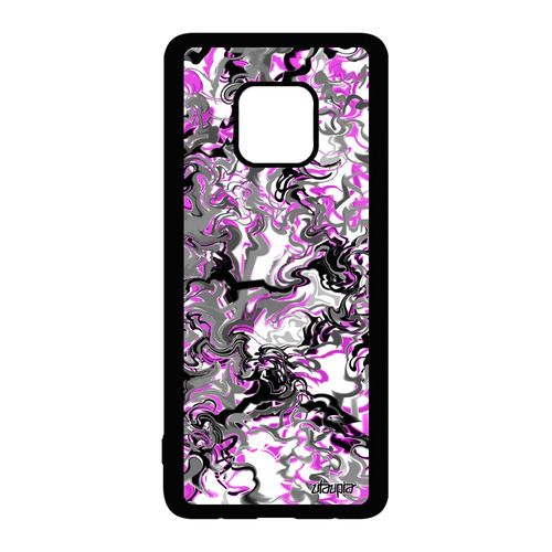 Coque Marbre Huawei Mate 20 Pro Silicone Motif Metal Personnalisé Peinture Rose Antichoc Forme Coloré Portable Design Made In France