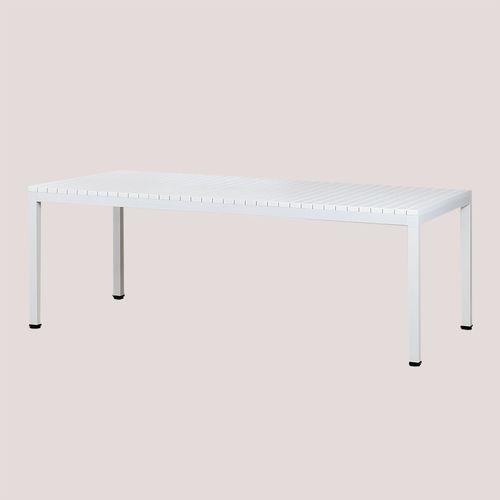 Table De Jardin Rectangulaire En Aluminium (210x100 Cm) Marti Blanc Gardenia