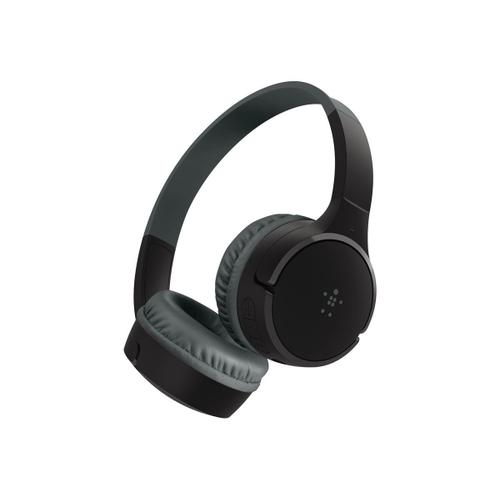 Belkin SoundForm Mini - Écouteurs avec micro - sur-oreille - Bluetooth - sans fil - jack 3,5mm - noir