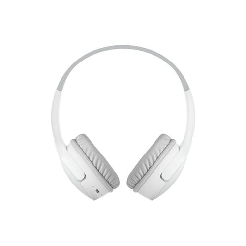 Belkin SoundForm Mini - Écouteurs avec micro - sur-oreille - Bluetooth - sans fil - jack 3,5mm - blanc