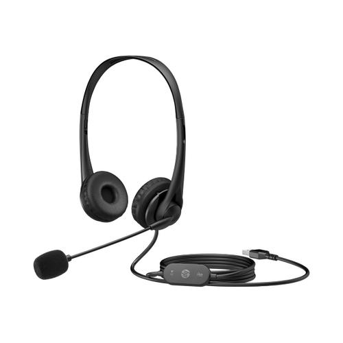 HP G2 - Micro-casque - sur-oreille - filaire - USB - noir ombré - pour HP 245 G9, 256 G8, 25X G9; EliteBook 1040 G9, 64X G9, 65X G9; ProBook 44X G9, 45X G9