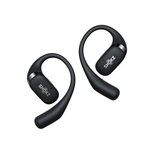 Shokz OpenFit - Écouteurs sans fil avec micro - oreille dégagée - montage sur l'oreille - Bluetooth - noir