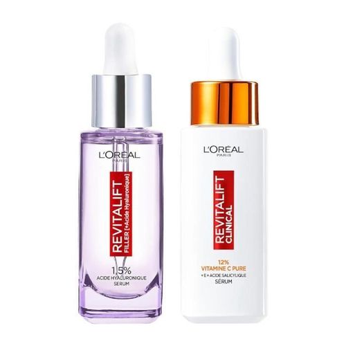 L'oréal Paris Sérum Revitalift Filler Anti-Rides Acide Hyaluronique 30ml + Sérum 12% Vitamine C Pure 30ml 