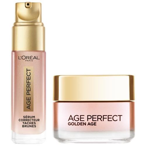 Routine L'oréal Paris Age Perfect Golden Age Sérum Correcteur Taches Brunes 30ml & Soin Jour Rosé Re-Fortifiant 50ml 