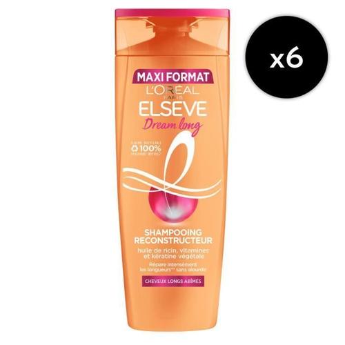 [Lot De 6] Shampooing Reconstructeur Maxi Format Dream Long Elsève 500ml 