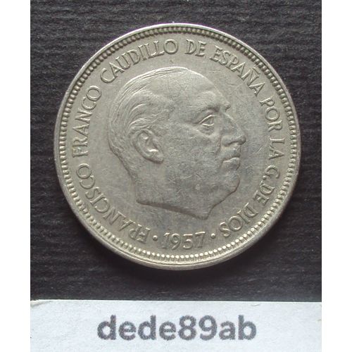 Espagne . Pièce De 5 Pesetas 1957 Franco Caudillo