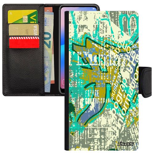 Coque Street Art Pour Honor 8 Design Fond Vert Tag Caoutchouc Rigide Graffiti Motif Peinture Housse Tagué Effet Ecriture Cover En