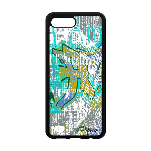 Coque Honor 10 Silicone Street Art Design Solide Housse Case Telephone Cover Motif Ecriture Peinture Personnalisé Vert Tagué Tag De