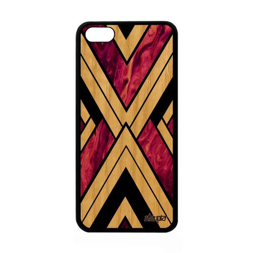 Coque Iphone 5c Bois Silicone Marbre Motif Coloré Triangle Granite Solide Texture Mobile Artisanat Rose Case Design Pierre De Apple