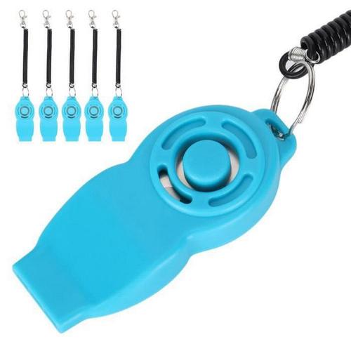 5 Pièces Sifflet De Dressage De Chien 8 Forme 2 En 1 Portable Sifflet De Dressage De Chien Clicker Avec Sangle