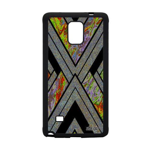 Coque Pour Galaxy Note 4 Silicone Marbre Granite Original Geometrique Jaune Coloré Portable Cover Metal Moderne Telephone De Samsung