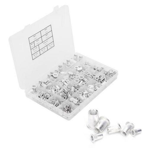 Kit d'écrou fileté 300 pièces/ensemble Kit d'écrou de rivet en aluminium bricolage fournitures d'atelier