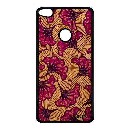 Coque Huawei P9/P8 Lite 2017 Bois Silicone Wax Coloré Housse Violet Afrique Telephone Ethnique Design Motif Solide Tissu Imprimé 4g
