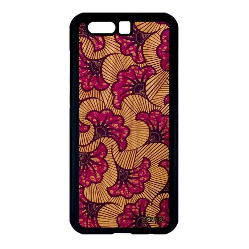 Coque Honor 9 Bois Silicone Wax Africain Imprimé Etui Antichoc Bumper Ethnique Motif 4g Solide Afrique Tissu Gel Violet Coloré De