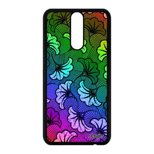 Coque Huawei Mate 10 Lite Silicone Wax Motif Telephone Antichoc Vert Coloré Design Personnalisé Tissu Afrique Case Ethnique Imprimé