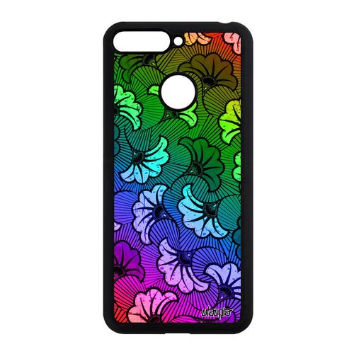 Coque Silicone Pour Honor 7a Wax Tissu Afrique Vert Africain Imprimé Telephone Coloré Dessin Antichoc Mobile Case Ethnique Motif De