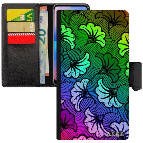 Coque Wax Xiaomi Redmi Note 6 Pro En Cuir Porte Cartes Silicone Vert Housse Africain Tissu Rigide Afrique Coloré Ethnique Pas Cher