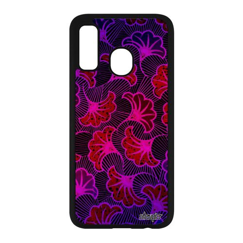 Coque En Silicone Samsung Galaxy A40 Wax Artisanat Africain Coloré Afrique Ethnique Portable Unique Violet Motif Rigide Case Imprimé