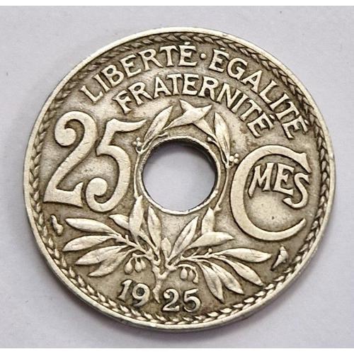 Pièce De Monnaie 25 Centimes Lindauer 1925 République Française