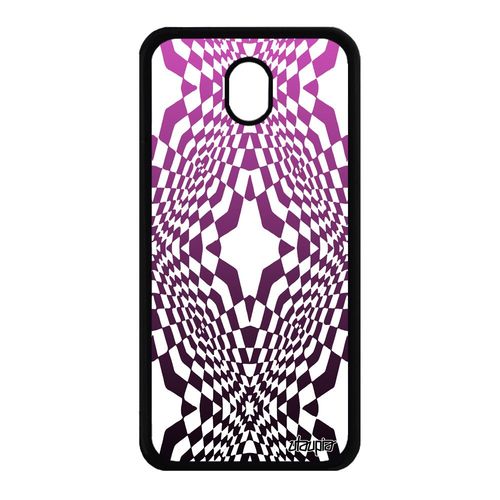 Coque En Silicone Illusion D'optique Pour Galaxy J7 2017 Pro Geometrique Effet Losage Rose De Protection Dessin Graphique 4g Samsung