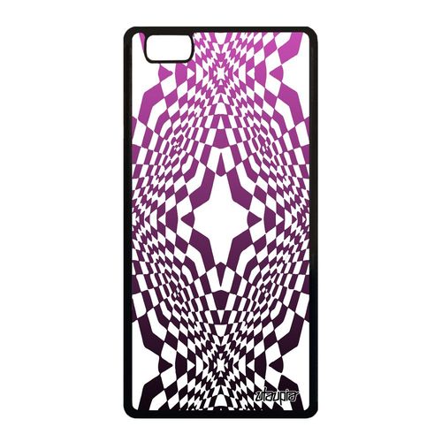 Coque Huawei P8 Lite 2015 Silicone Illusion D'optique Dégradé Etoile Original Magique Antichoc Geometrique Graphique Rose Effet 4g
