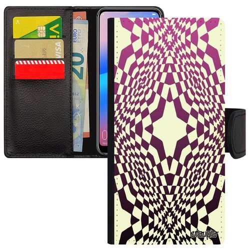 Coque Honor 7a En Silicone Illusion D'optique Graphique Losage Personnalisé Unique Rose Geometrique Effet Antichoc À Clapet Etoile