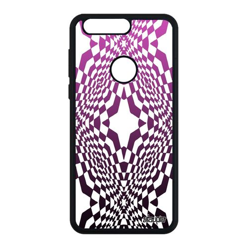 Coque Silicone Honor 8 Illusion D'optique Rigide Losage Rose Housse Etoile Graphique Original Frd-Al00 Dégradé Case Geometrique De