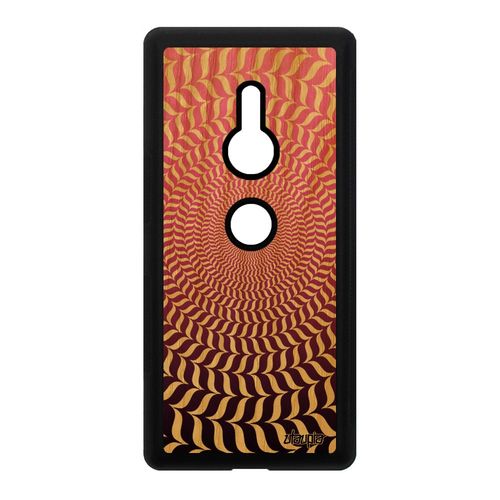 Coque Sony Xperia Xz2 Bois Silicone Illusion D'optique Art Visuel Rose Rond Geometrique Magique Dégradé Telephone Motif Spirale Case