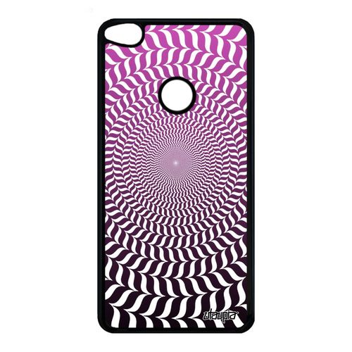 Coque En Silicone Pour Huawei P9/P8 Lite 2017 Illusion D'optique Dégradé Graphique Portable Aluminium Smartphone Rond Rose Magique