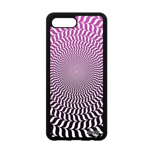 Coque Pour Honor 10 Silicone Illusion D'optique Magique Graphique Etui Cercle Rond Effet Rose Smartphone Design Dégradé Antichoc De