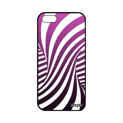 Coque De Protection Apple Iphone 5 5s Se Silicone Illusion D'optique Tornade Effet Graphique Rose Dégradé Portable Personnalisé 3d