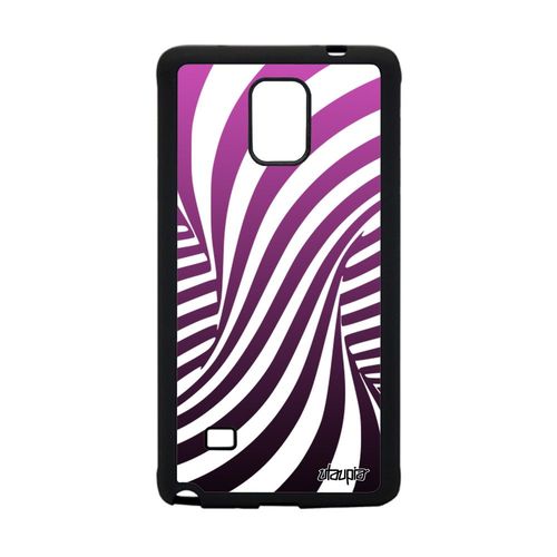 Coque Silicone Galaxy Note 4 Illusion D'optique Bumper Personnalisé Magique Dégradé 3d Telephone Graphique Rose Tornade Case Samsung