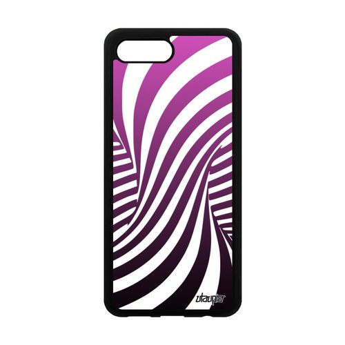 Coque Honor 10 En Silicone Illusion D'optique Effet Case Magique Unique Graphique Dégradé Rose 3d Personnalisé Tornade Etui
