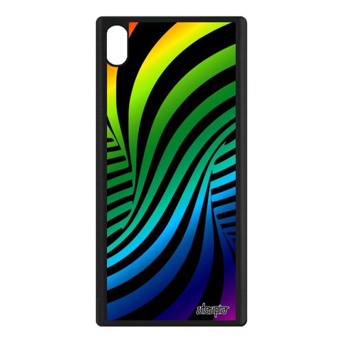 Coque Illusion D'optique Sony Xperia Xa1 Ultra Silicone Multicolore Smartphone 3d Effet Vert Etui Mirage Art Visuel Dessin Gay Pride
