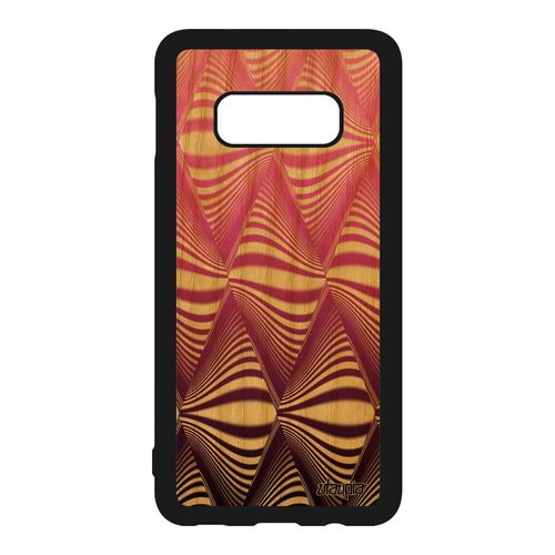 Coque Illusion D'optique De Protection Samsung Galaxy S10e En Bois Silicone Rose Telephone Dégradé Magique Losange Sm-G971f Antichoc