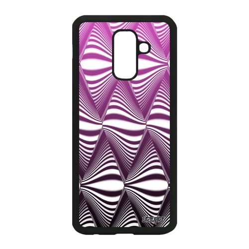 Coque Illusion D'optique Samsung Galaxy A6 Plus 2018 Silicone Rose Graphique Effet Losange Antichoc Magique Dégradé Design 4g De