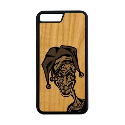 Coque Joker Iphone 7 Plus En Bois Naturel Veritable Silicone Clown Mobile 32 Go Horreur Motif Telephone Gris Bande Dessinée