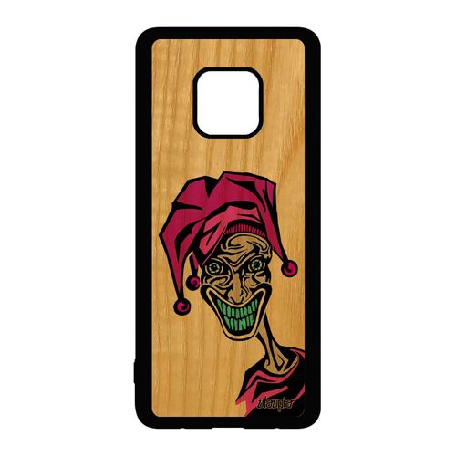 Coque Bois Joker Huawei Mate 20 Pro Silicone Pas Cher Dessin Bd Cartoon Horreur Comics Drole Telephone Etui Rigide Humour Rose Motif