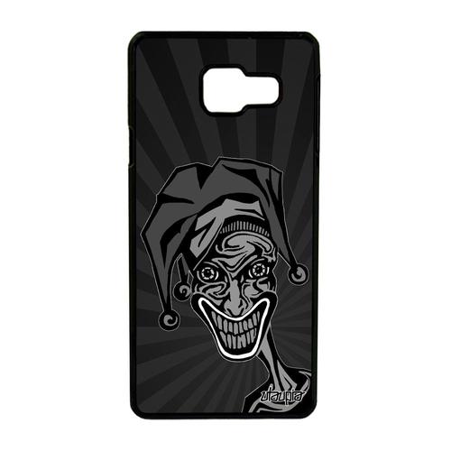 Coque Antichoc Galaxy A3 2016 Silicone Joker Motif Drole Cartoon Gris Bd Humour Comics Clown Dessin Noir Horreur Smartphone Samsung