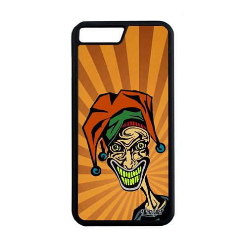 Coque Joker Iphone 7 Plus Silicone Telephone Personnalisé Motif Design Orange Bande Dessinée Visage Etui Clown Comics Horreur