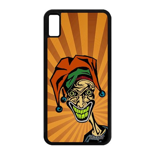 Coque Joker Iphone Xs Max Silicone Comics Orange Motif Visage Mobile Super Heros Horreur Caoutchouc Clown Bande Dessinée