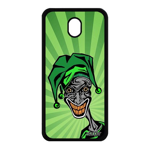 Coque Galaxy J7 2017 Pro Silicone Joker Dessin Tpu Cartoon Comics Case Telephone Horreur Clown Vert Mobile Smile Motif Drole Samsung