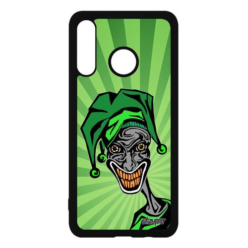 Coque Huawei P30 Lite Silicone Joker Rigide Smile Drole Bd Vert Clown Cartoon Dessin Comics Motif Horreur Case De Made In France