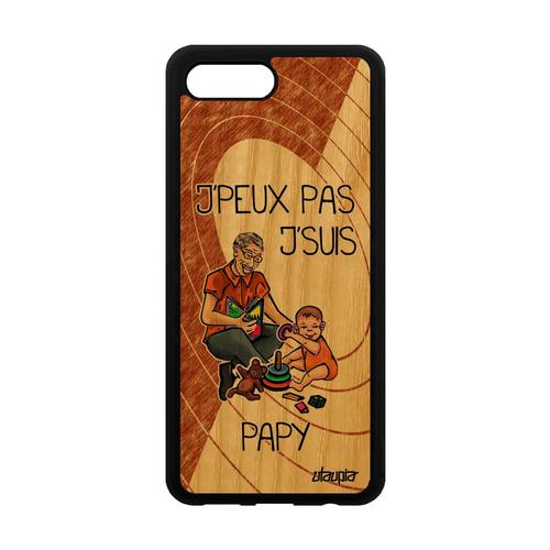 Coque Silicone Honor 10 En Bois Humour J'peux Pas J'suis Papy De Protection Bd Marron Smartphone Texte Jpeux Motif Papi Humoristique