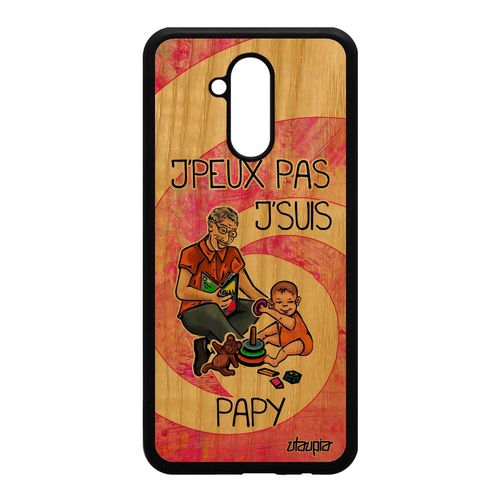 Coque Pour Huawei Mate 20 Lite Bois Silicone J'peux Pas J'suis Papy Je Bande Dessinée Personnalisé Rose Humour Texte Humoristique De